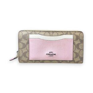 Coach Leather Monogram Long Wallet